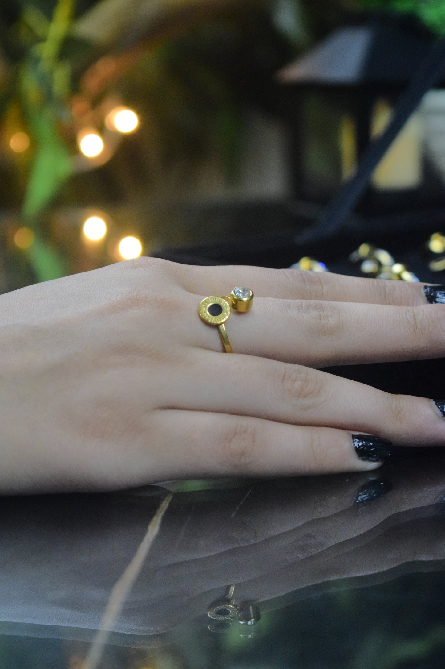 Classic Elegance Gold Stone Jewellery Set