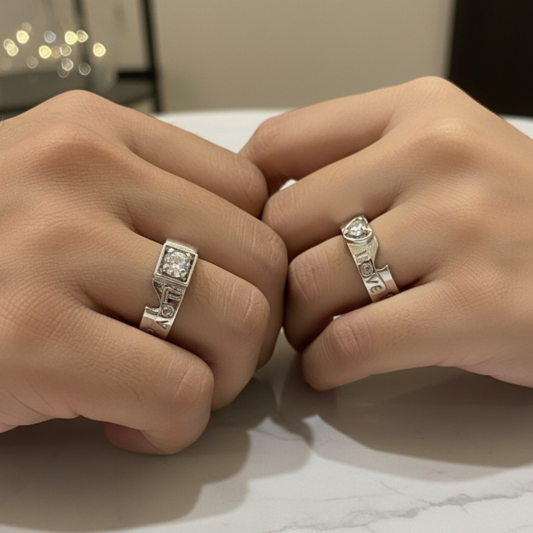 Elegant Couple Rings – Symbol of Love & Commitment
