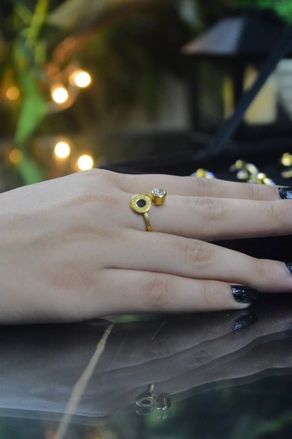 Classic Elegance Gold Stone Jewellery Set